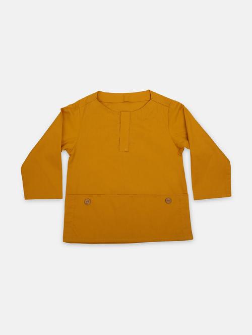 yellow cotton kurta kurtas & set - 17124590 - Very Small Image - 1