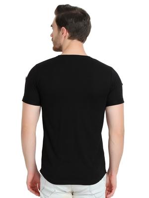 black solid t-shirt - 17124617 - Standard Image - 3