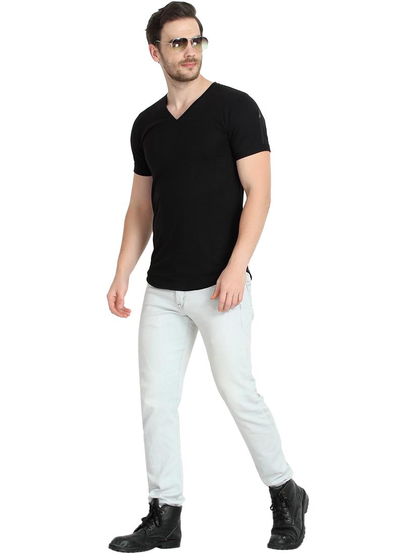 black solid t-shirt - 17124617 - Zoom Image - 4