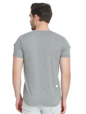 grey solid t-shirt - 17124618 - Standard Image - 3