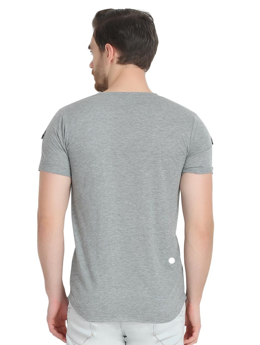 grey solid t-shirt - 17124618 - Zoom Image - 3