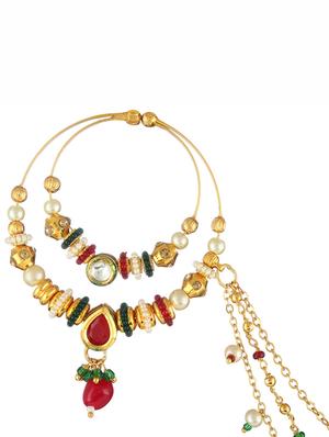 multi colored metal naath nose pin - 17124713 - Standard Image - 2