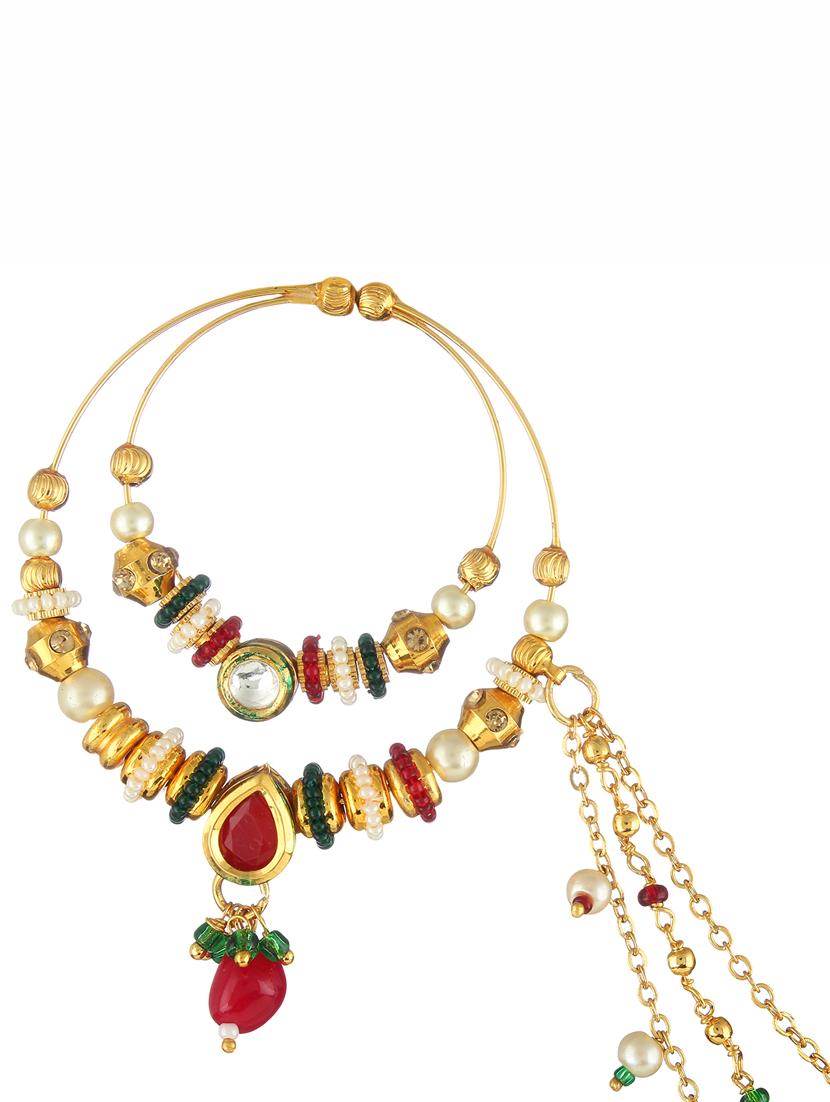 multi colored metal naath nose pin - 17124713 - Zoom Image - 2