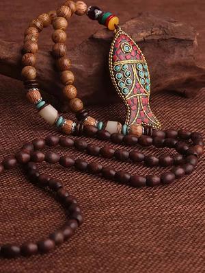 multi colored terracotta necklace - 17124726 - Standard Image - 3