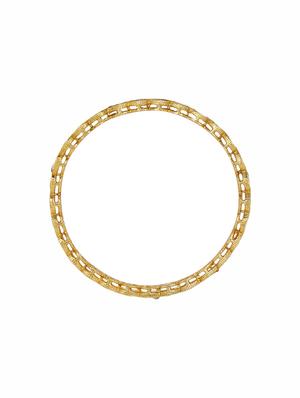 gold tone metal stone bangle - 17124780 - Standard Image - 3