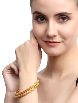 gold tone metal bangle - 17124781 - Standard Image - 4