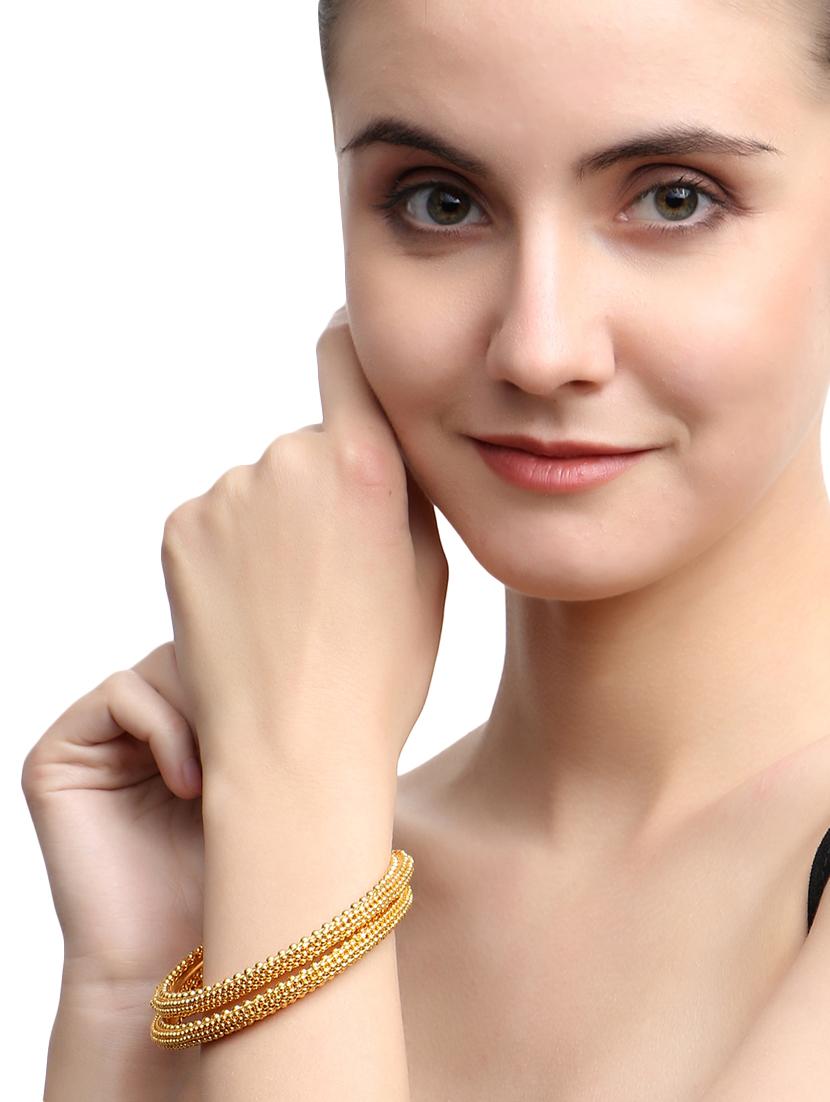 gold tone metal bangle - 17124781 - Zoom Image - 4