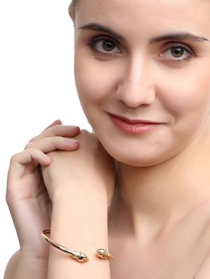 gold metal bangle - 17124784 - Standard Image - 4