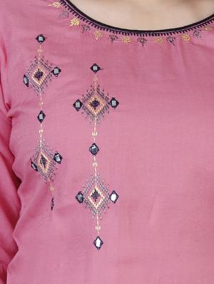embroidered kurta palazzo set - 17124876 - Standard Image - 4