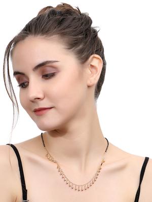 gold metal mangalsutra - 17124970 - Standard Image - 4