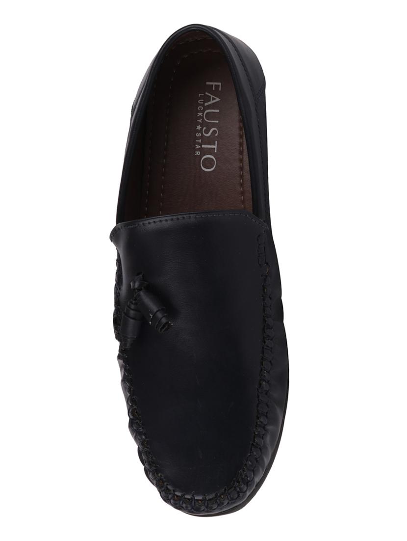 blue pu slip on loafers - 17125039 - Zoom Image - 3
