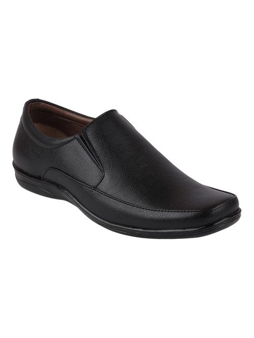 black pu slip on ons - 17125050 - Standard Image - 1