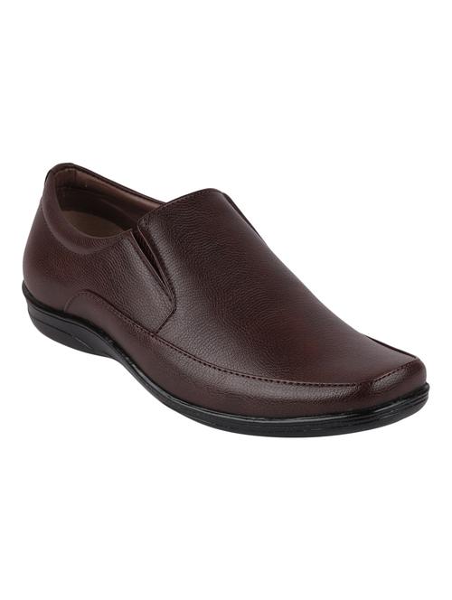 brown pu slip on ons - 17125051 - Standard Image - 1