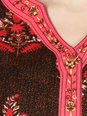 printed straight kurta - 17125781 - Standard Image - 4
