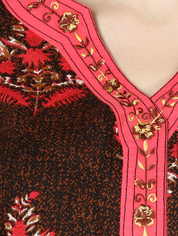 printed straight kurta - 17125781 - Zoom Image - 4