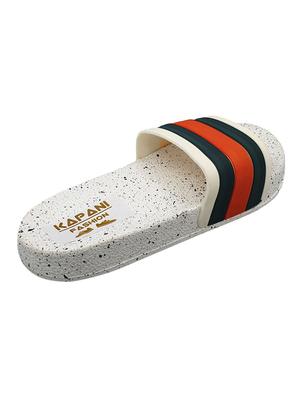white rubber slip on flip flops - 17126125 - Standard Image - 4