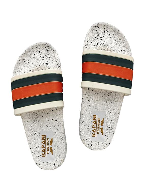 white rubber slip on flip flops - 17126125 - Zoom Image - 1