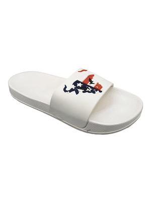 white rubber slip on flip flops - 17126136 - Standard Image - 2