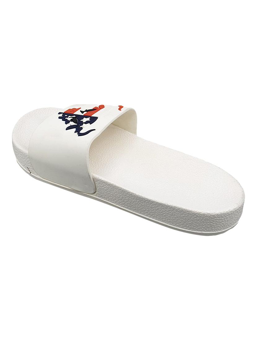 white rubber slip on flip flops - 17126136 - Zoom Image - 4