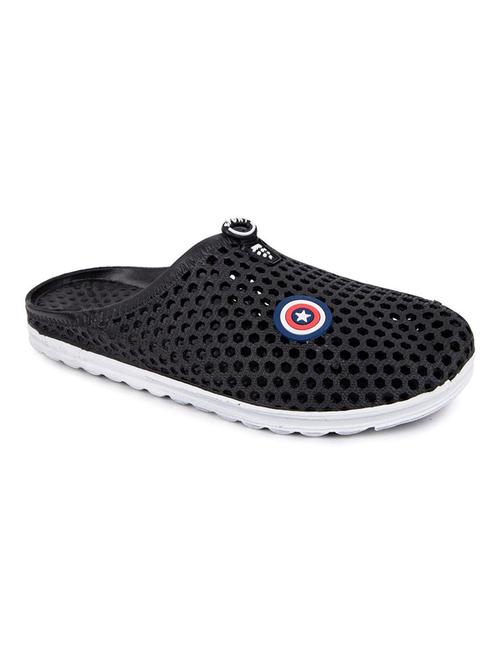 black rubber slip on flip flops - 17126143 - Very Small Image - 1