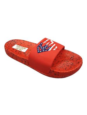 red rubber slip on flip flops - 17126155 - Standard Image - 2