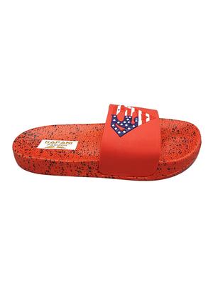 red rubber slip on flip flops - 17126155 - Standard Image - 3