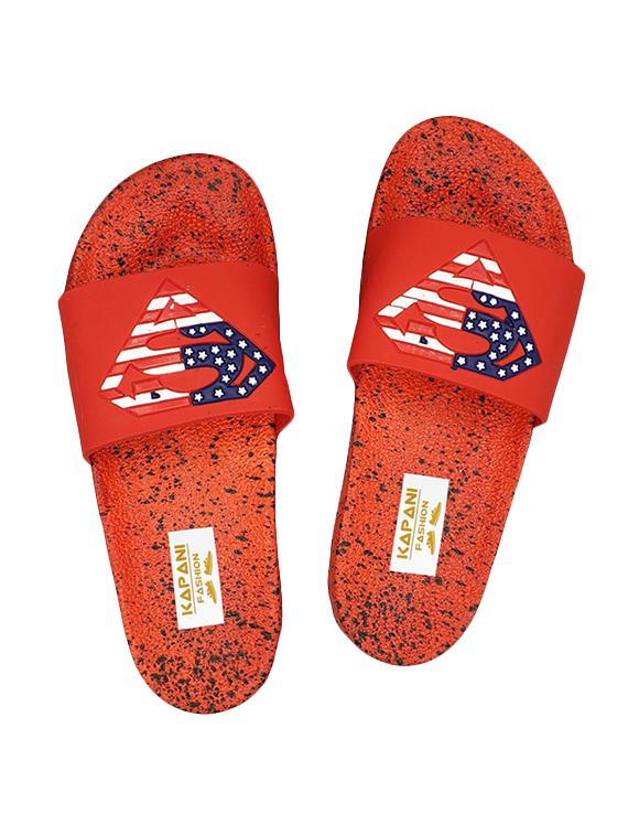 red rubber slip on flip flops - 17126155 - Zoom Image - 1