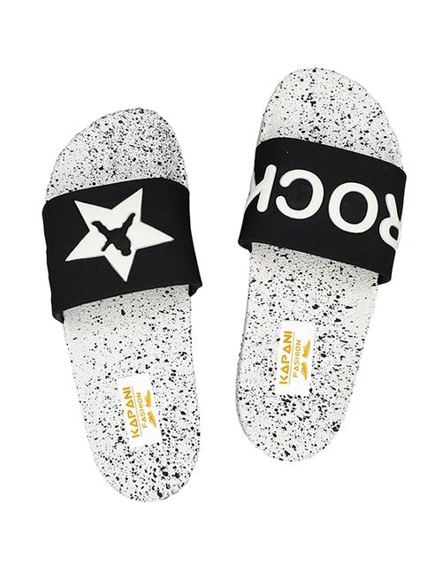 white rubber slip on flip flops - 17126157 - Standard Image - 1