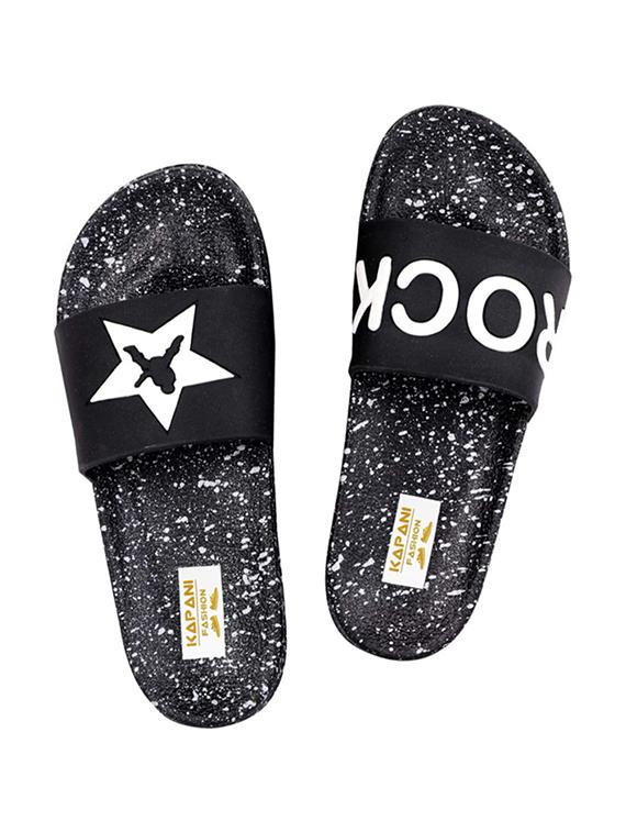 black rubber slip on flip flops - 17126160 - Zoom Image - 1