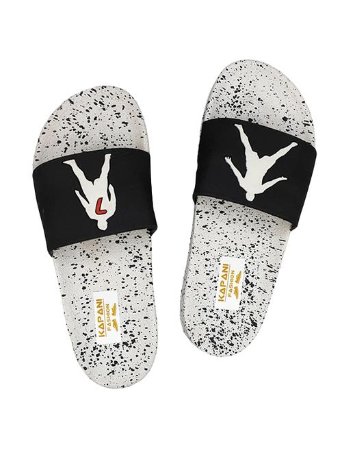 white rubber slip on flip flops - 17126166 - Standard Image - 1