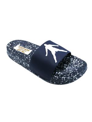 blue rubber slip on flip flops - 17126167 - Standard Image - 2