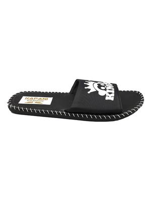 black rubber slip on flip flops - 17126176 - Standard Image - 3