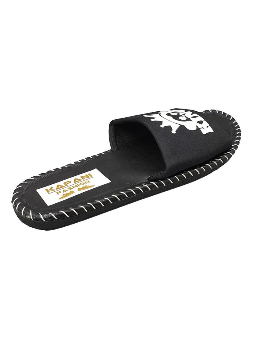 black rubber slip on flip flops - 17126176 - Zoom Image - 4
