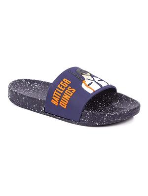 blue rubber slip on flip flops - 17126178 - Standard Image - 2