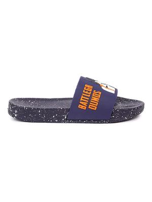 blue rubber slip on flip flops - 17126178 - Standard Image - 3