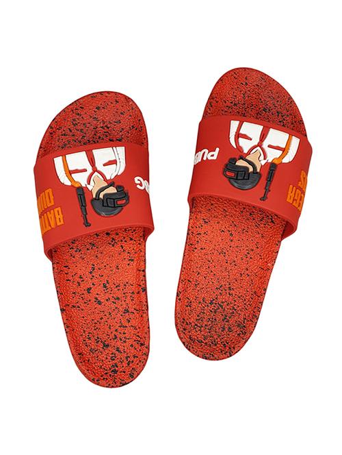 red rubber slip on flip flops - 17126180 - Standard Image - 1