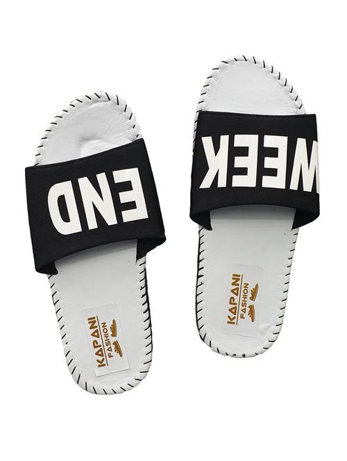 white rubber slip on flip flops - 17126183 - Standard Image - 1