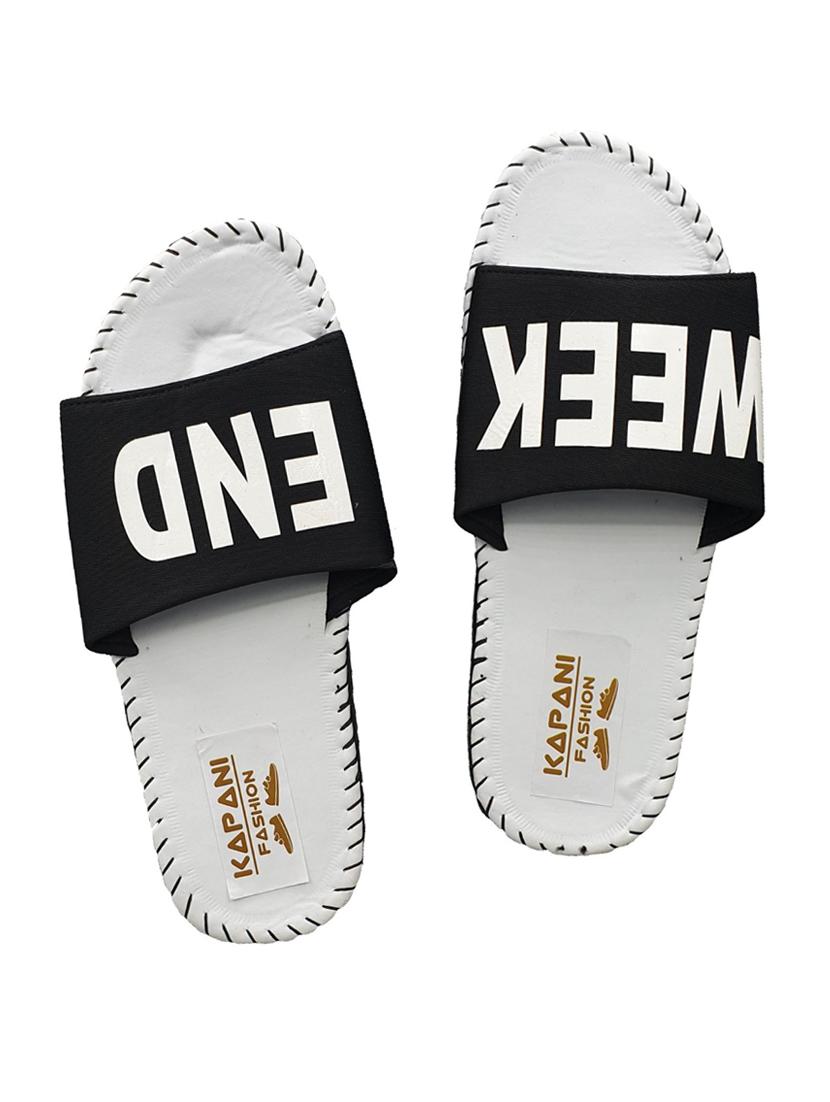 white rubber slip on flip flops - 17126183 - Zoom Image - 1