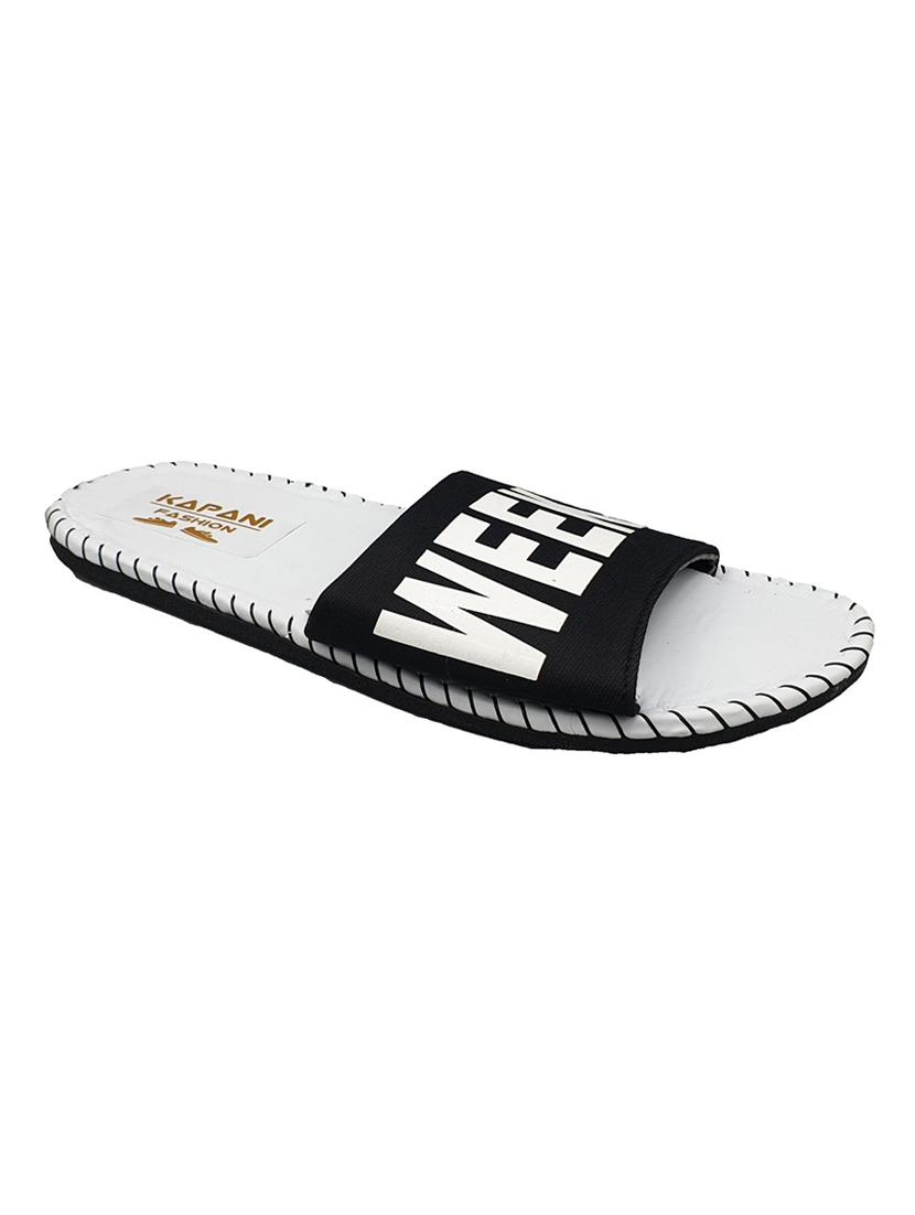 white rubber slip on flip flops - 17126183 - Zoom Image - 2