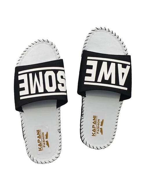 white rubber slip on flip flops - 17126189 - Standard Image - 1