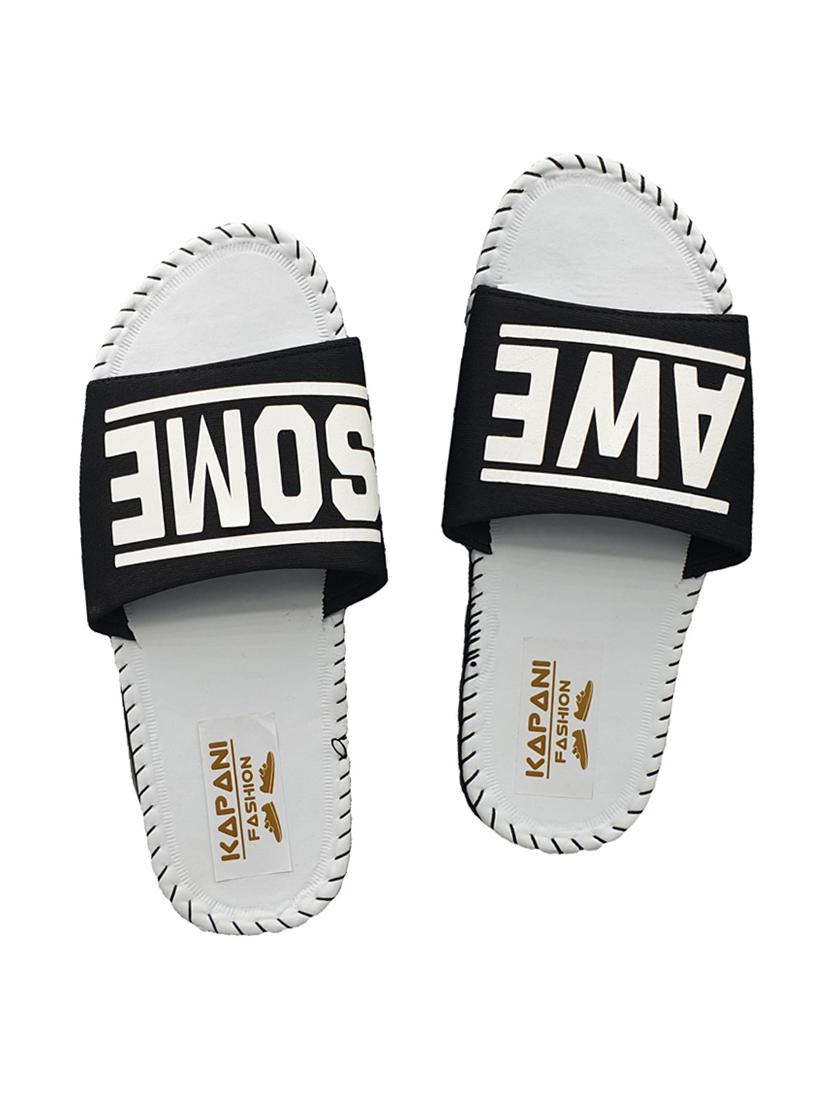white rubber slip on flip flops - 17126189 - Zoom Image - 1