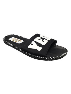 black rubber slip on flip flops - 17126190 - Standard Image - 2