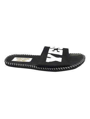 black rubber slip on flip flops - 17126190 - Standard Image - 3