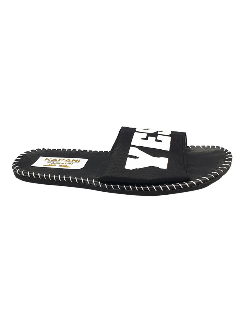 black rubber slip on flip flops - 17126190 - Zoom Image - 3