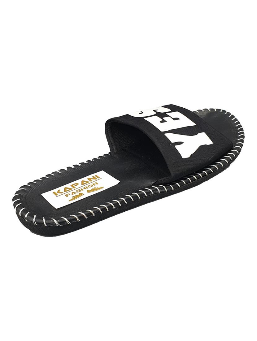 black rubber slip on flip flops - 17126190 - Zoom Image - 4