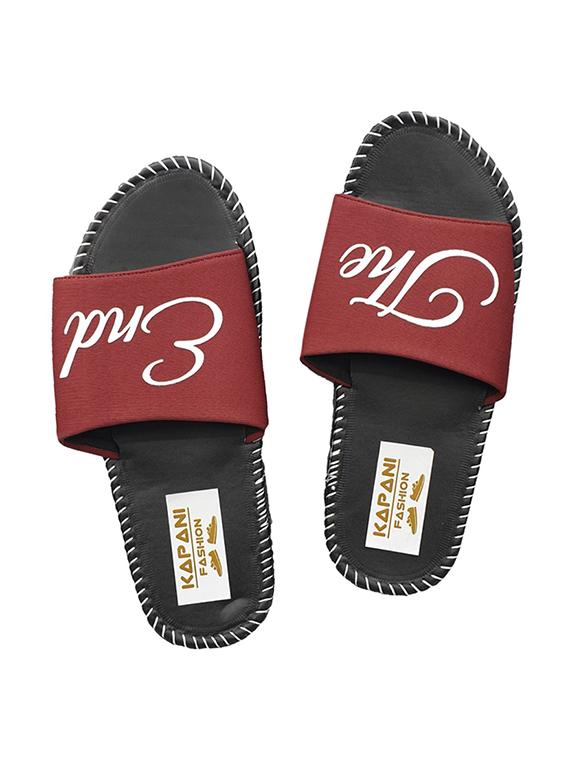 red rubber slip on flip flops - 17126192 - Zoom Image - 1