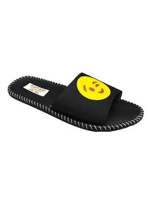 black rubber slip on flip flops - 17126196 - Standard Image - 2