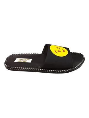 black rubber slip on flip flops - 17126196 - Standard Image - 3