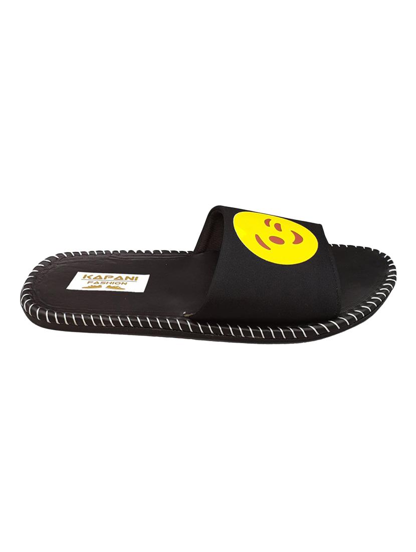 black rubber slip on flip flops - 17126196 - Zoom Image - 3