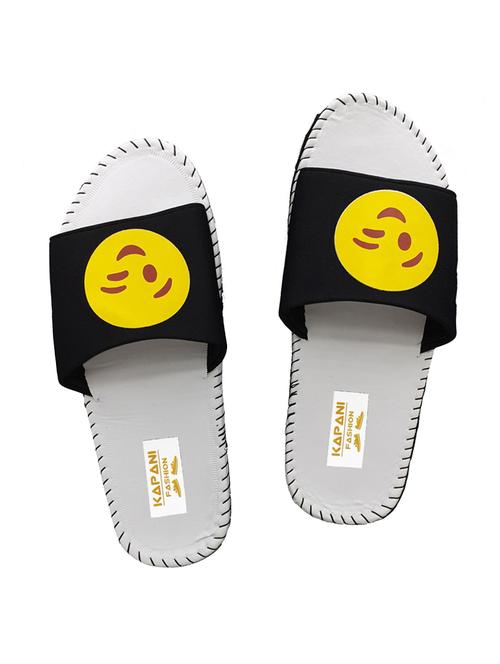 white rubber slip on flip flops - 17126197 - Standard Image - 1